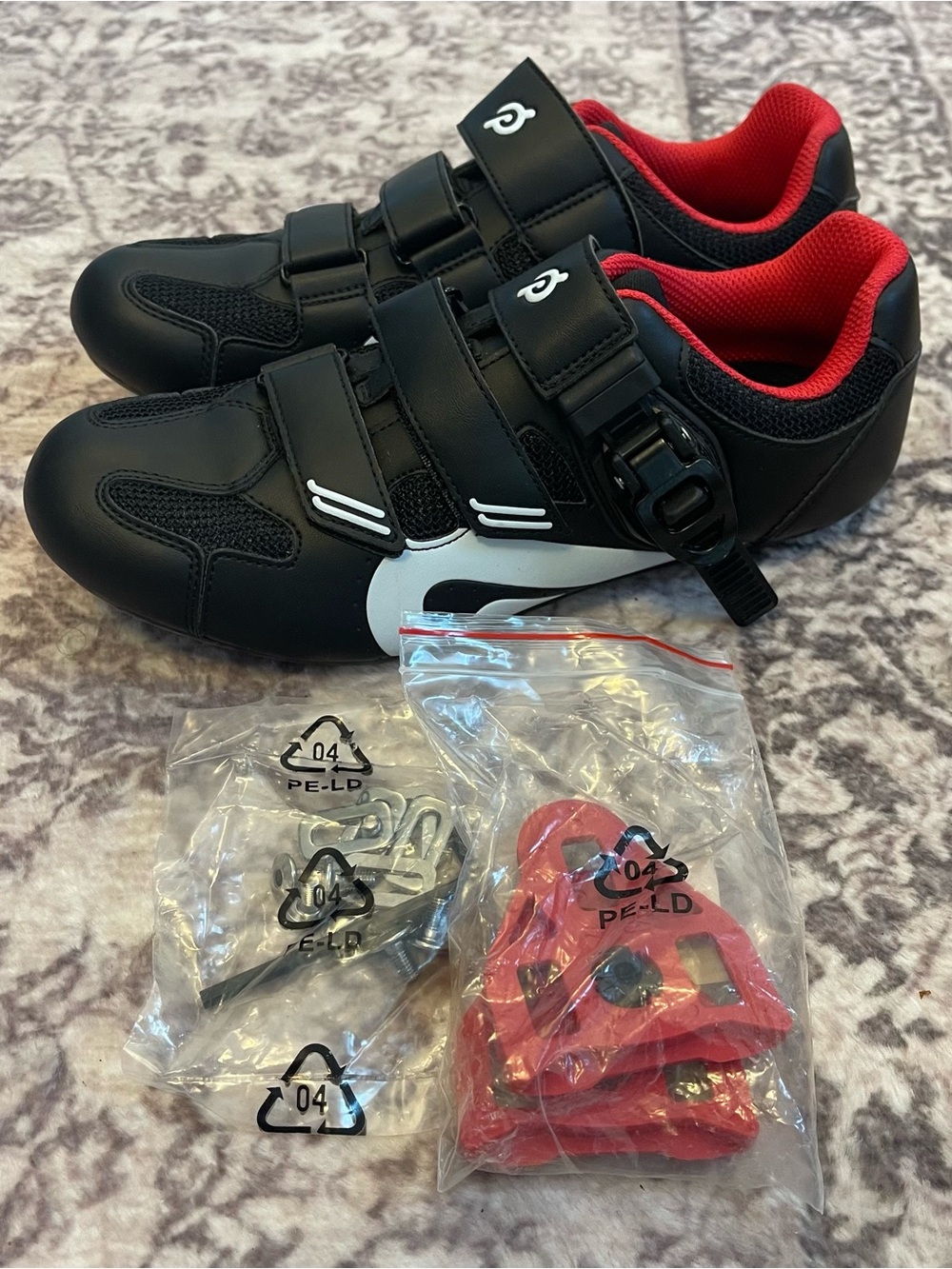 Peloton Cycling Shoes Size 40 w/ Cleats Hardware NEW Workout Active Cycling